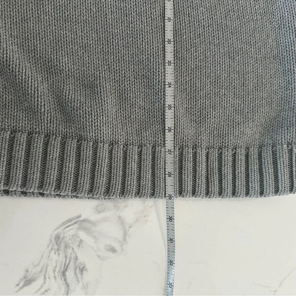 Polo Jeans Co. Ralph Lauren Gray Flag Knit Sweater Unisex XL 100% Cotton - Picture 8 of 8